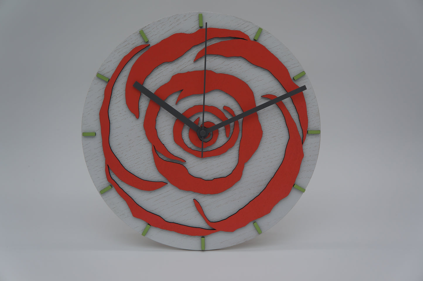 Rose Themed Wood Clock