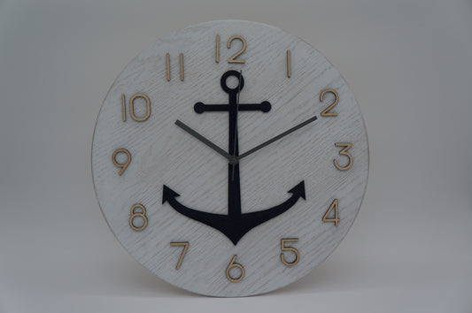 14" Anchor Wood Clock