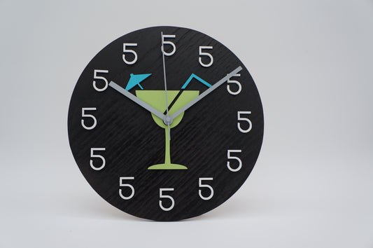 Margarita 5 O'clock Wood Clock