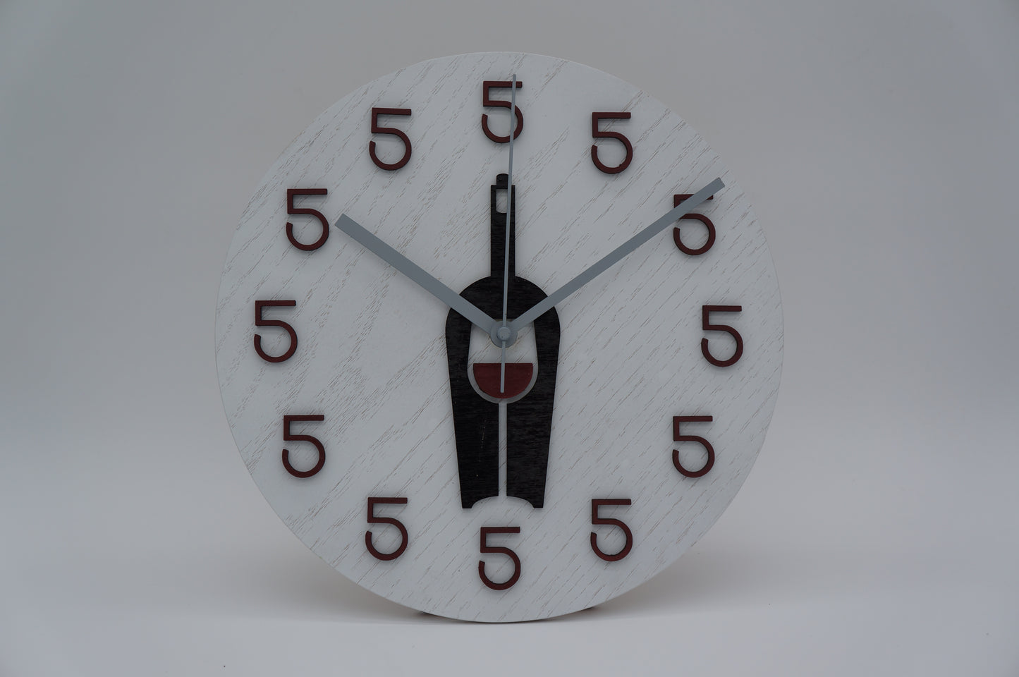 Wine 5 O'clock Wood Clock